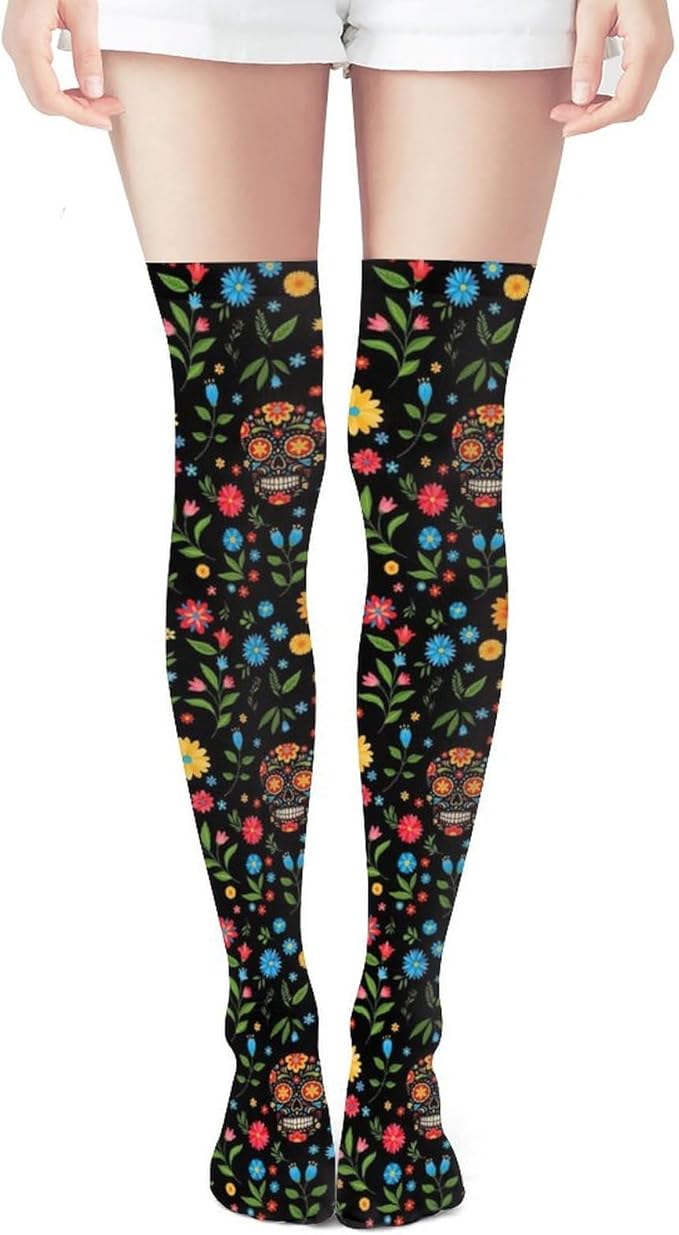 LITPUZC - sugar skull boots for women