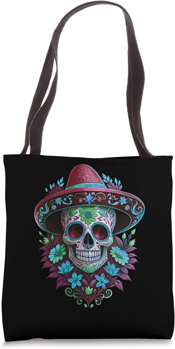 Halloween Sugar Skull Skull Dia De Los Muertos Calavera Tote Bag - sugar skull handbags for sale
