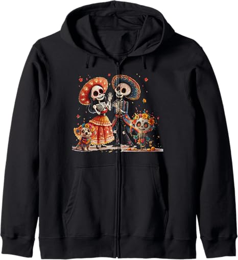 Day Of The Dead Mexico Dia De Los Muertos Merch - sugar skull hoodie mens
