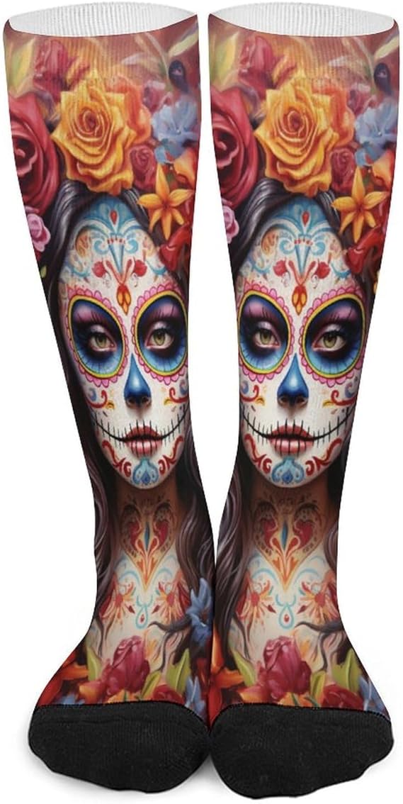 QIPVEKR - sugar skull boots for women