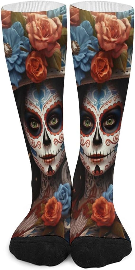 QIPVEKR - sugar skull boots for women