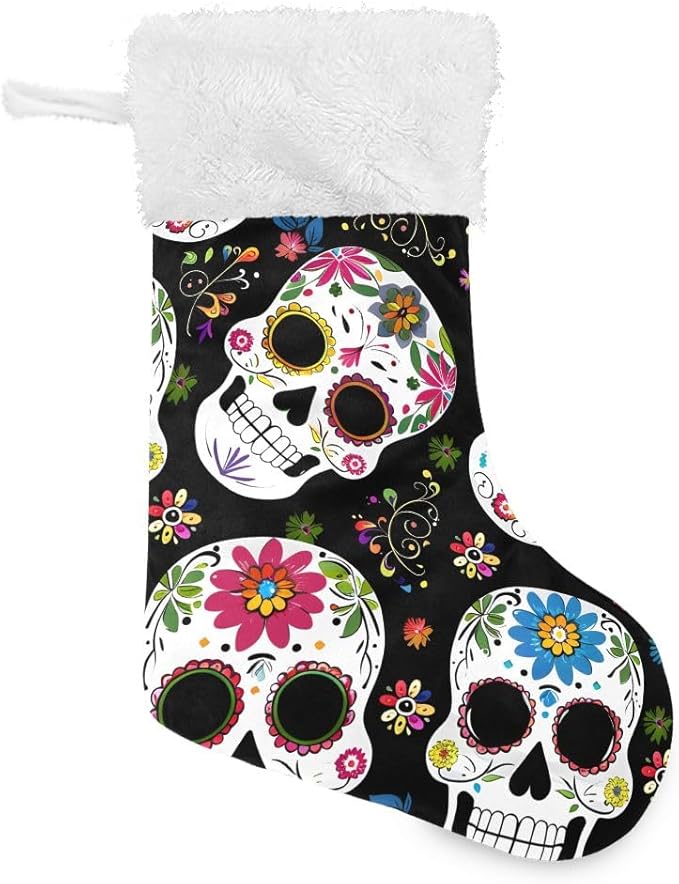 ALAZA - sugar skull socks womens