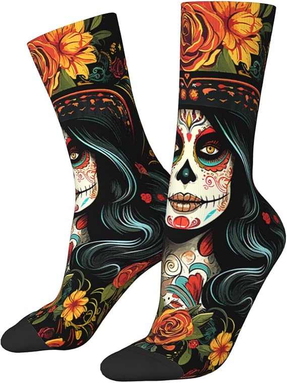 MREUSAP - sugar skull boots for women