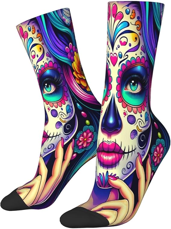 MREUSAP - sugar skull boots for women