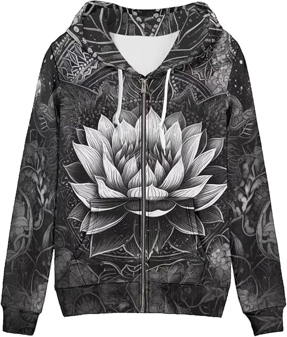 WELLFLYHOM - sugar skull zip up hoodie mens
