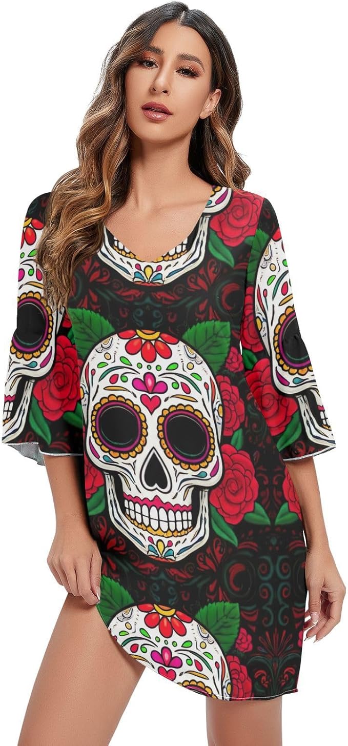 RPLIFE - sugar skull dress womens