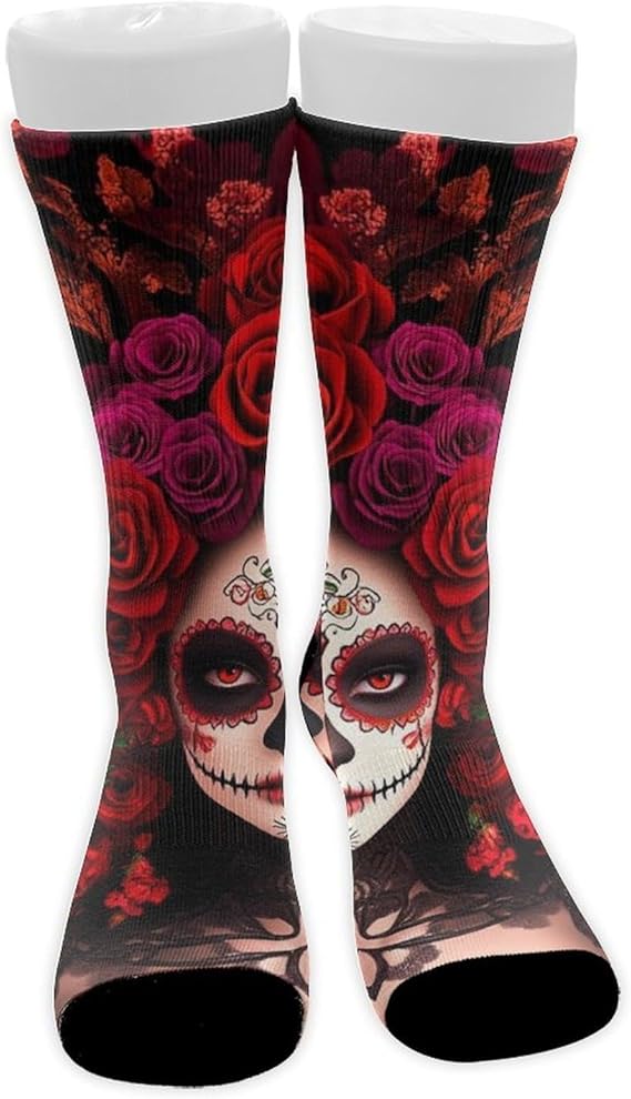VAFZASC - sugar skull boots for women