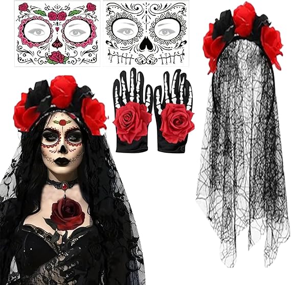 Generic - sugar skull winter gloves