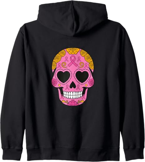 NANKANDOIT Día De Los Muertos Shirts For Women - sugar skull zip up hoodie mens