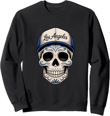 Los Angeles Mexican Sugar Skull Merch - sugar skull sweatshirt womens