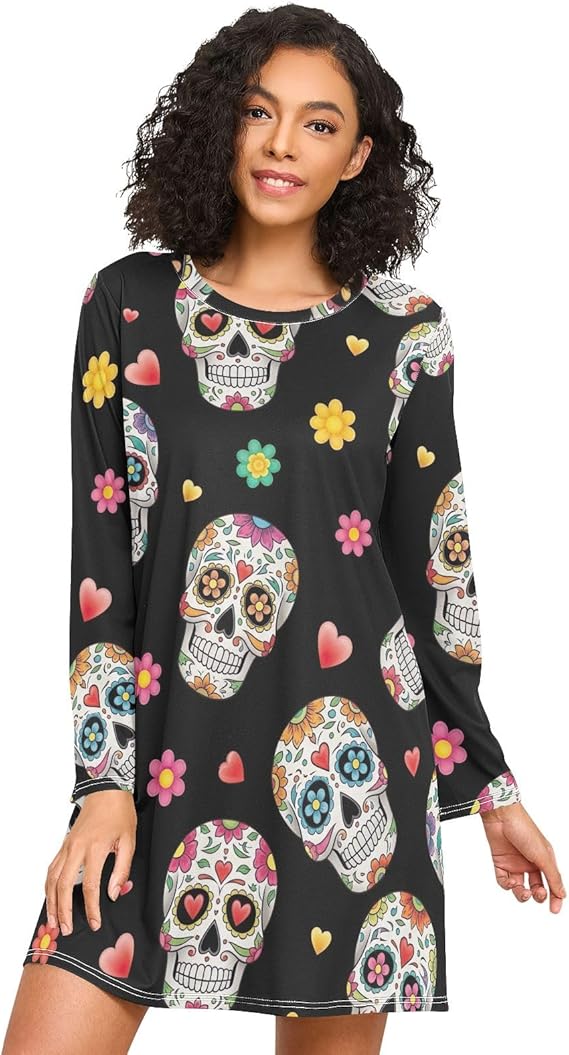 ODAWA - sugar skull pajamas womens