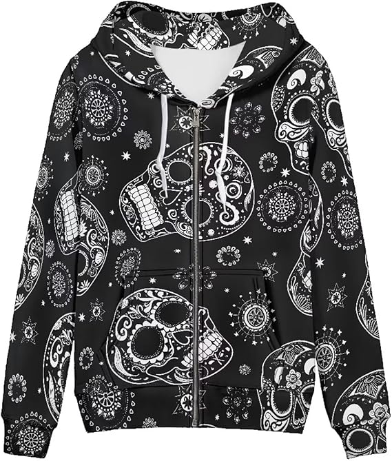 GETELINSENG - sugar skull sweatshirt womens