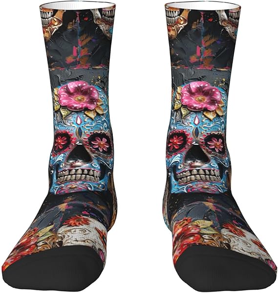 DRTGEDS - sugar skull socks womens