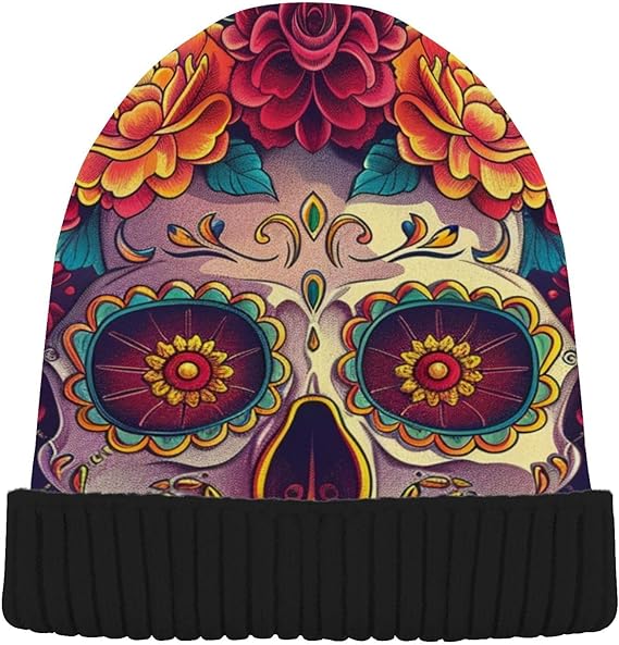 ALAZA - sugar skull beanie