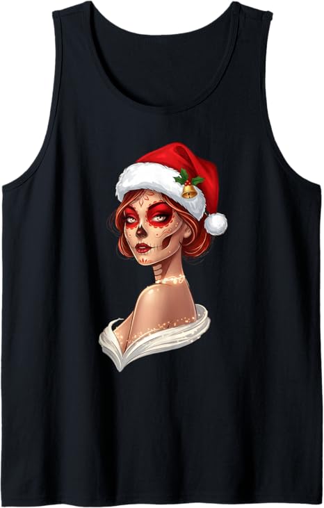 Christmas Skull Gifts Artistic Holiday Santa Gifts - sugar skull beanie