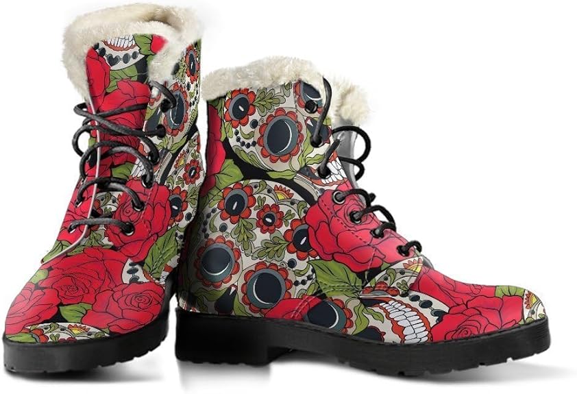 Custom - sugar skull boots for women