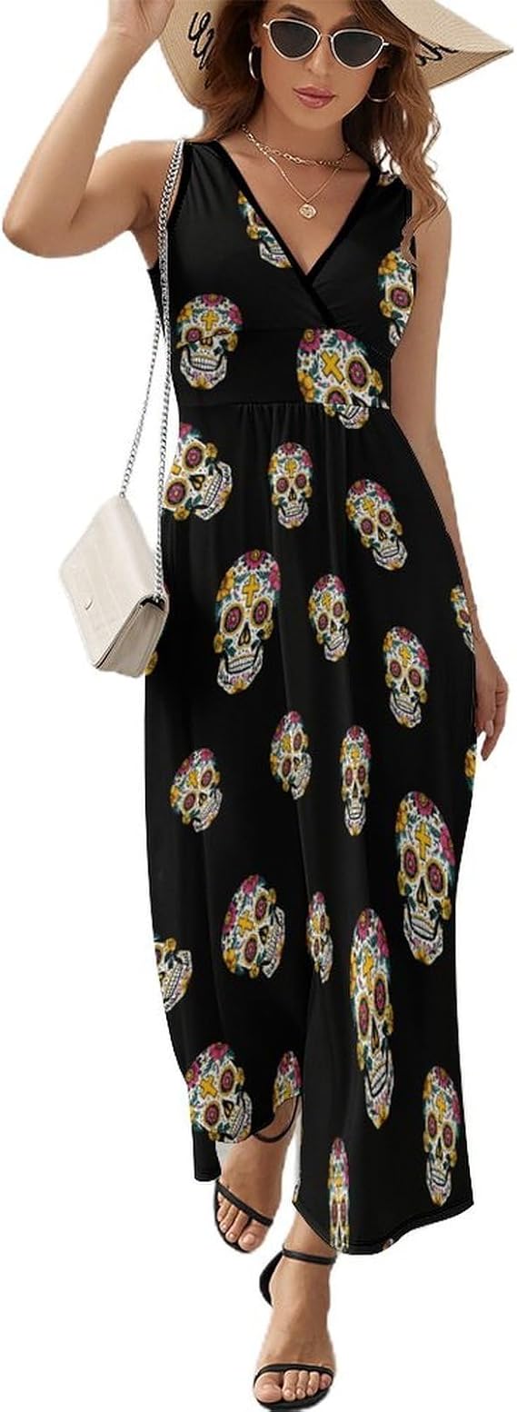 Generic - sugar skull flip flops womens