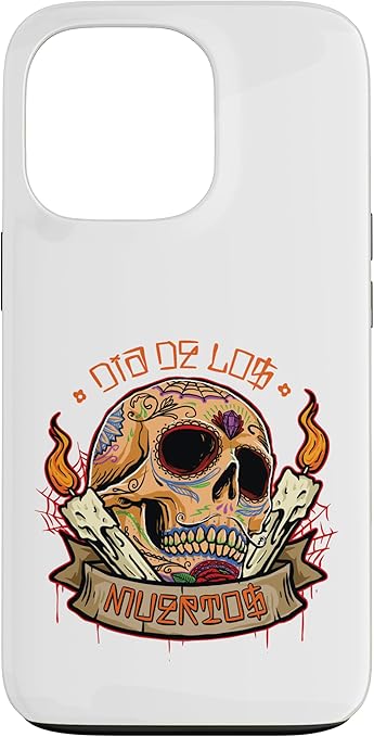 Sugar Skull Candles | Camiseta Day of The Dead Case for iPhone 13 Pro - sugar skull candle holder