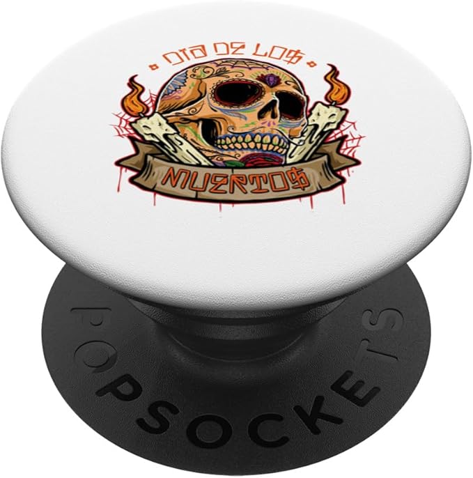 Sugar Skull Candles | Camiseta Day of The Dead PopSockets Adhesive PopGrip - sugar skull candle holder
