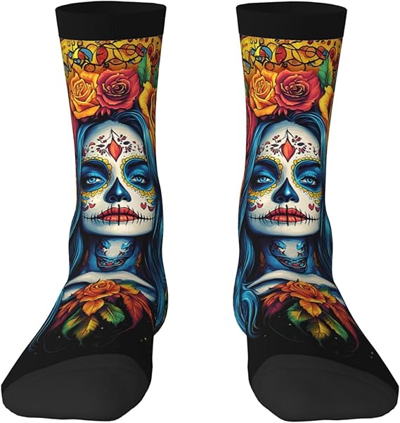 FLONTY - sugar skull boots for women