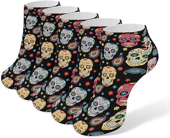 LITPUZC - sugar skull boots for women