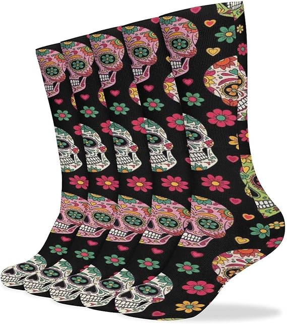 MUMEHAZ - sugar skull boots for women
