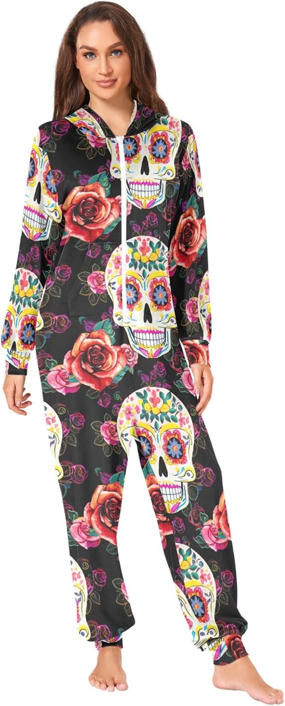 Joisal - sugar skull pajamas womens