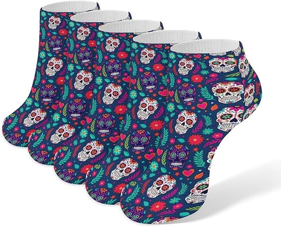 LITPUZC - sugar skull boots for women