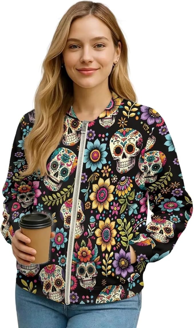 Wanyint - sugar skull coat womens