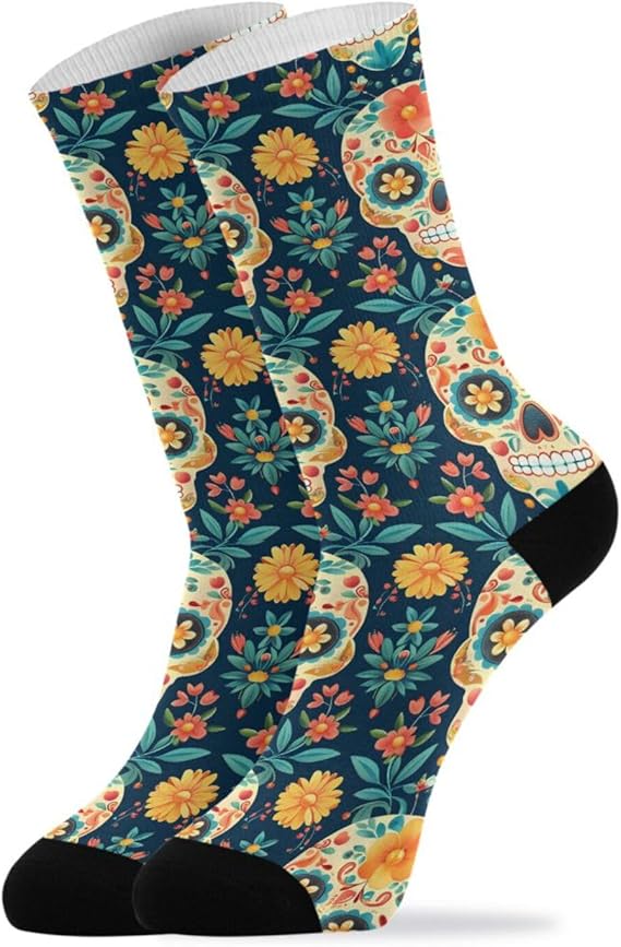 SLHKPNS - sugar skull flip flops womens