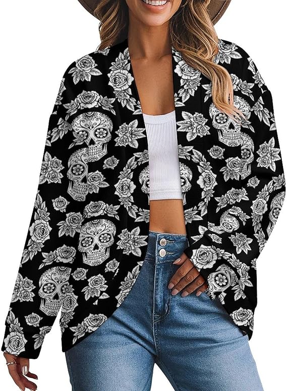 XUTSAKDCJ - sugar skull coat womens