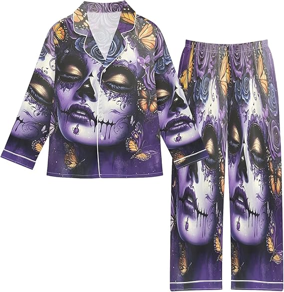 Krafig - sugar skull pajamas womens