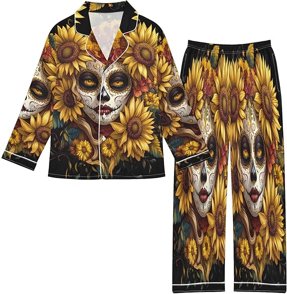 Krafig - sugar skull pajamas womens