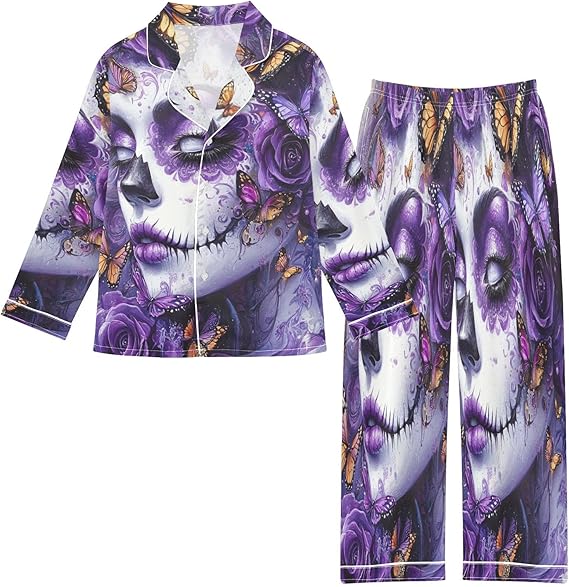 Krafig - sugar skull pajamas womens