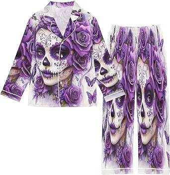 Krafig - sugar skull pajamas womens