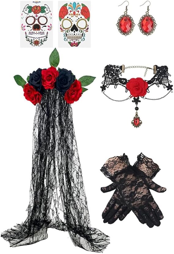 generic - sugar skull winter gloves