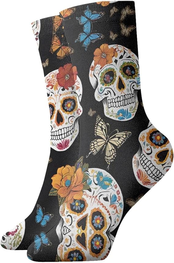 LHBALXQHTY - sugar skull socks womens