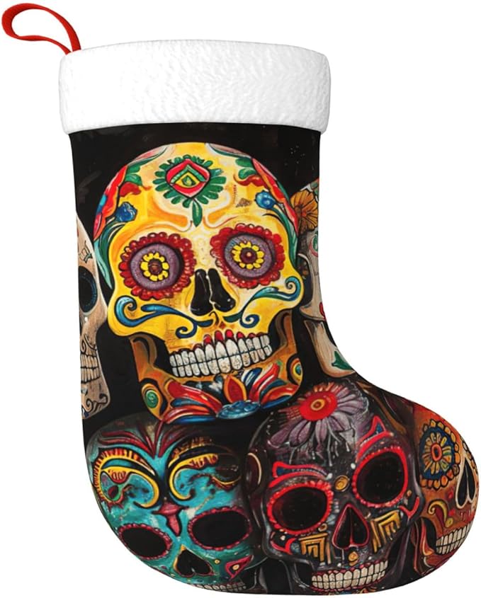 YKJJFVZ - sugar skull socks womens