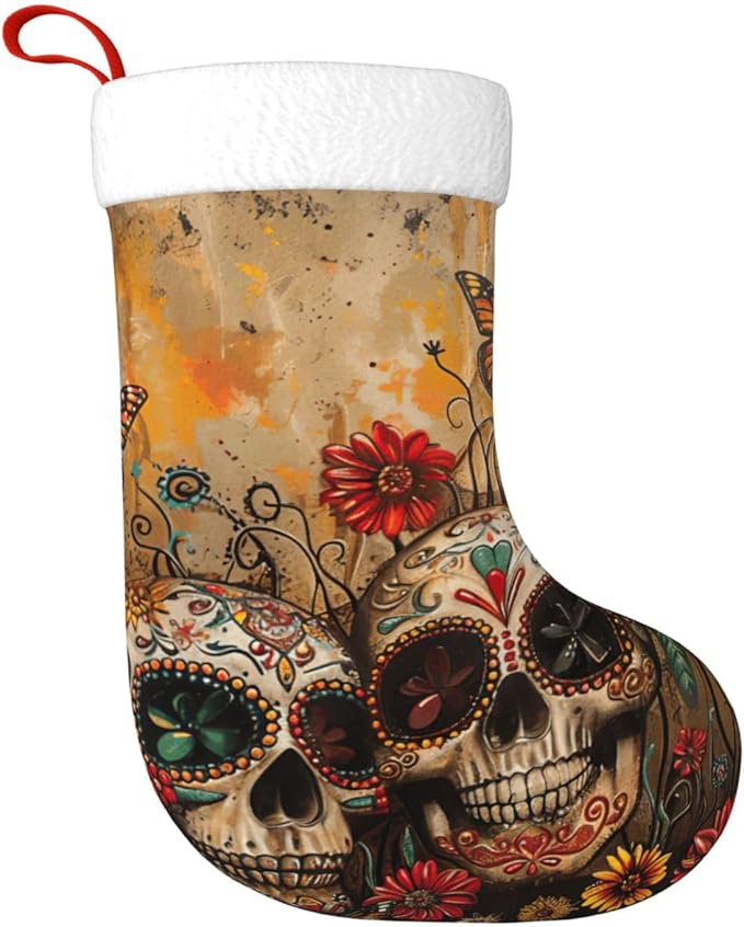 YKJJFVZ - sugar skull socks womens