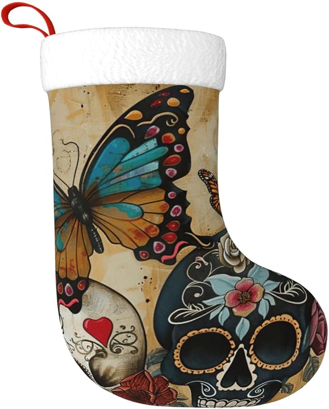 YKJJFVZ - sugar skull socks womens