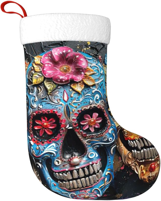 YKJJFVZ - sugar skull socks womens