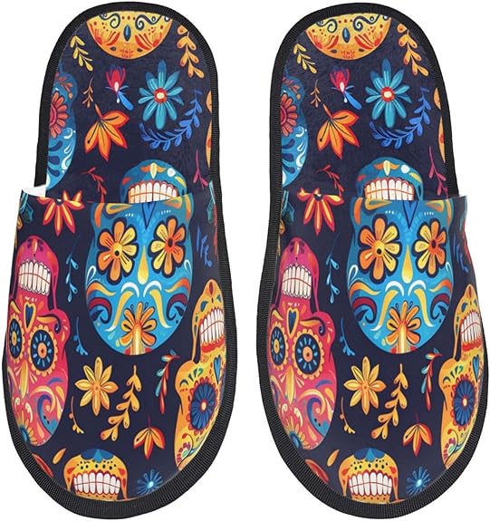 NLCUUIQ - sugar skull slippers womens