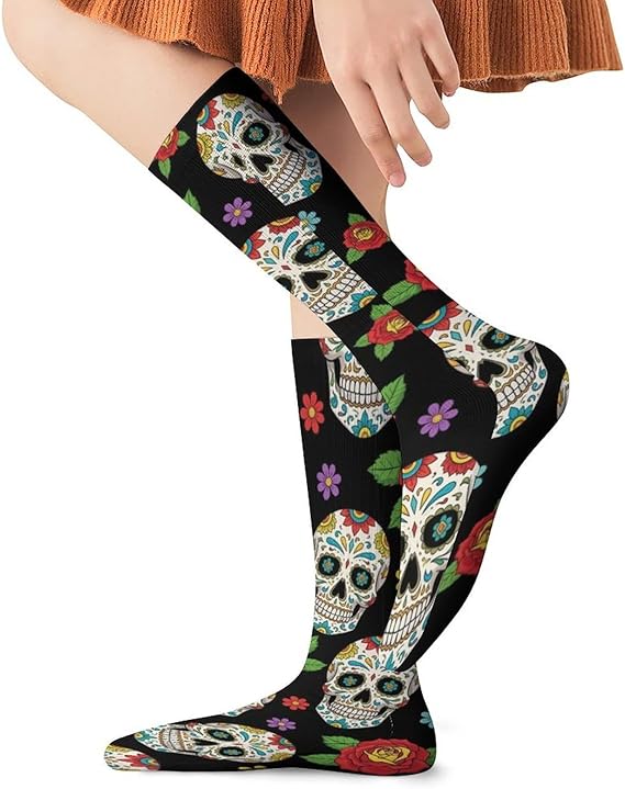 HEBVASS - sugar skull boots for women