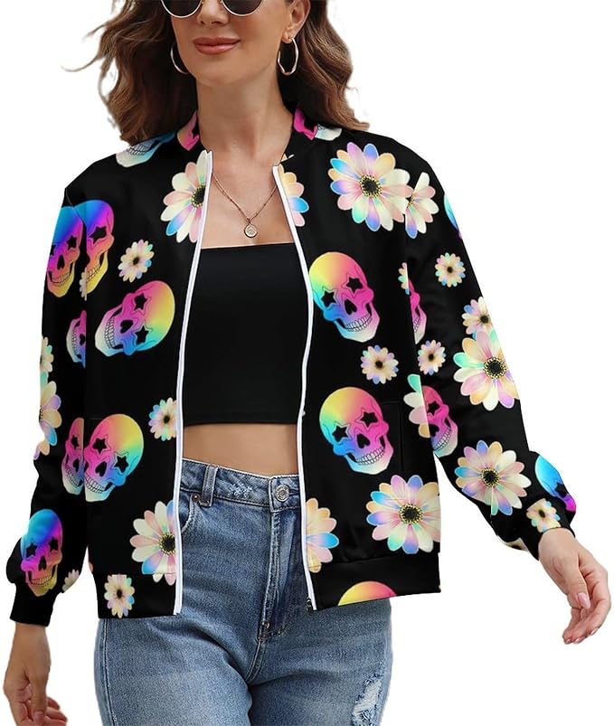 OPOZSDF - sugar skull coat womens