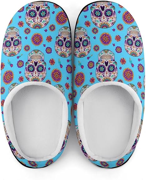 Supdreamc - sugar skull slippers womens