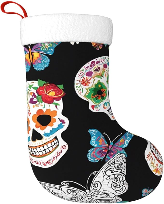 YHNNH - sugar skull socks womens
