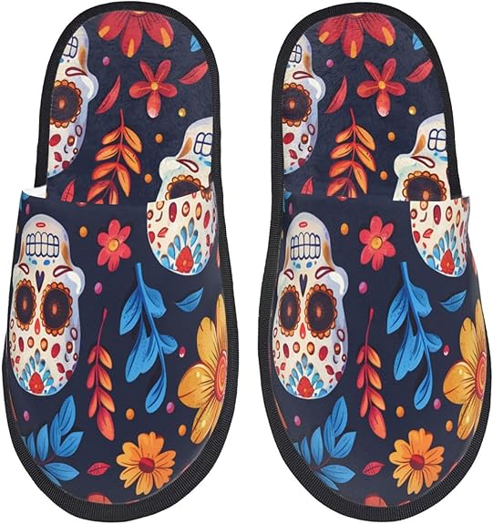 NLCUUIQ - sugar skull slippers womens