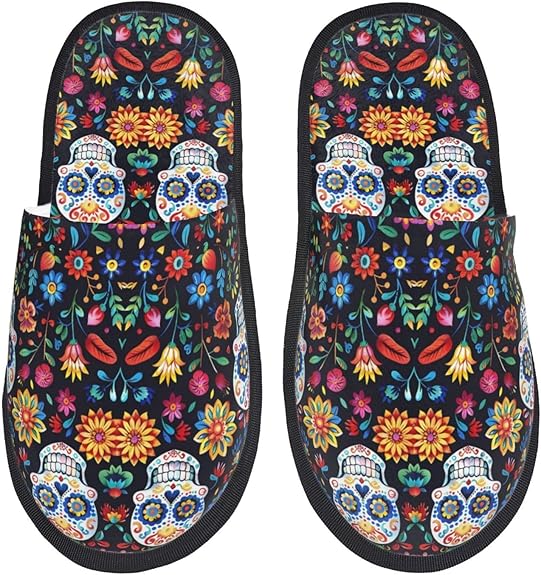 NLCUUIQ - sugar skull slippers womens