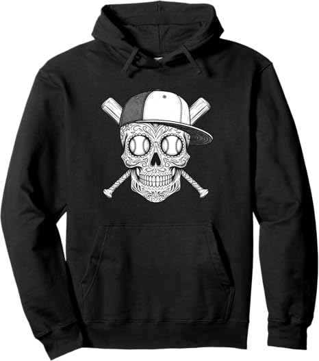 mexican sugar skull baseball - sugar skull hoodie mens