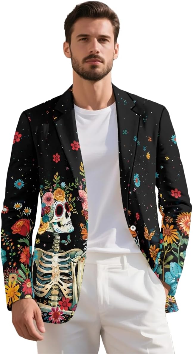 Cjfognsoa - sugar skull long sleeve shirt mens